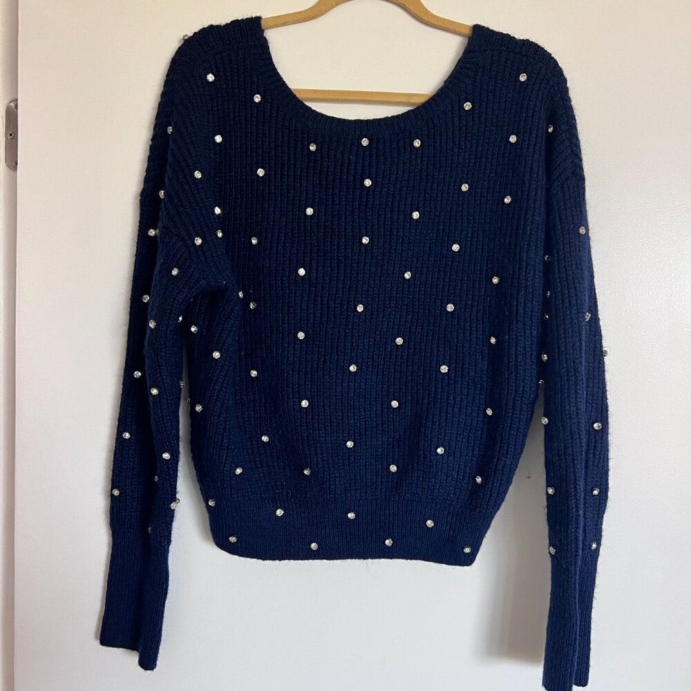 Express Sweater | Adorable Rhinestone Twist Sweater - Reversible! - Picture 8 of 11